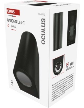 Zahradní nástěnné svítidlo Oculus černé