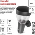 Zahradní nástěnné svítidlo Arteo s uchycením a čidlem soumraku antracitové
