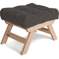 Taburet BREEZIO 02 55 cm z masivu/šedý