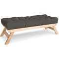Lavice BREEZIO 01 140 cm z masivu/šedá