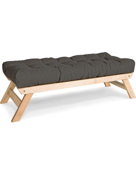 Lavice BREEZIO 02 140 cm z masivu/šedá