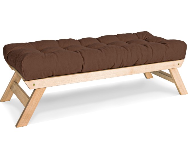 Lavice BREEZIO 02 140 cm z masivu/hnědá