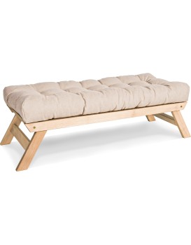 Lavice BREEZIO 02 140 cm z masivu/krémová