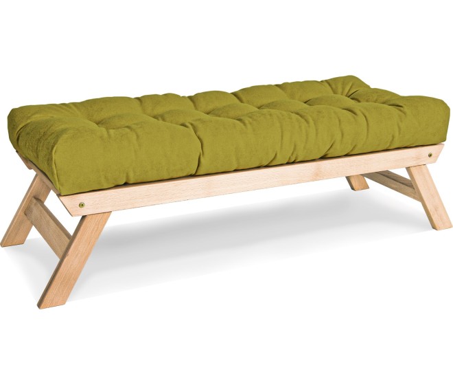 Lavice BREEZIO 01 140 cm z masivu/zelená