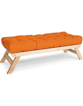 Lavice BREEZIO 02 140 cm z masivu/oranžová