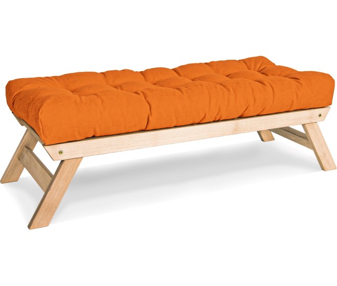 Lavice BREEZIO 01 140 cm z masivu/oranžová