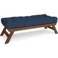 Lavice BREEZIO 03 140 cm z masivu/modrá