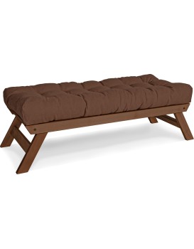 Lavice BREEZIO 03 140 cm z masivu/hnědá