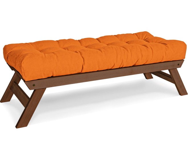 Lavice BREEZIO 03 140 cm z masivu/oranžová