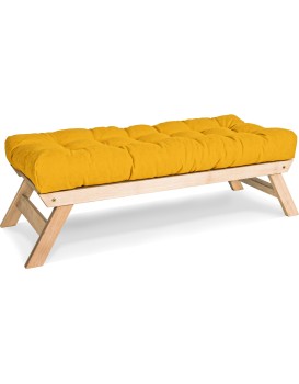 Lavice BREEZIO 01 140 cm z masivu/žlutá