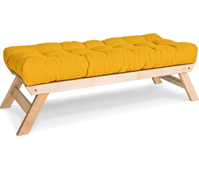 Lavice BREEZIO 01 140 cm z masivu/žlutá