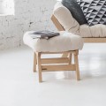 Taburet BREEZIO 02 55 cm z masivu/červený