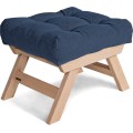 Taburet BREEZIO 02 55 cm z masivu/modrý