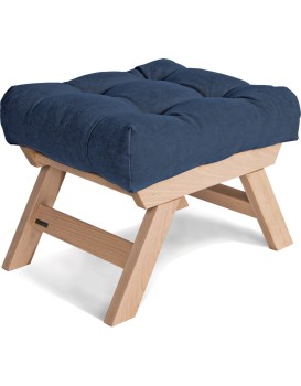 Taburet BREEZIO 01 55 cm z masivu/modrý