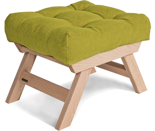Taburet BREEZIO 02 55 cm z masivu/zelený