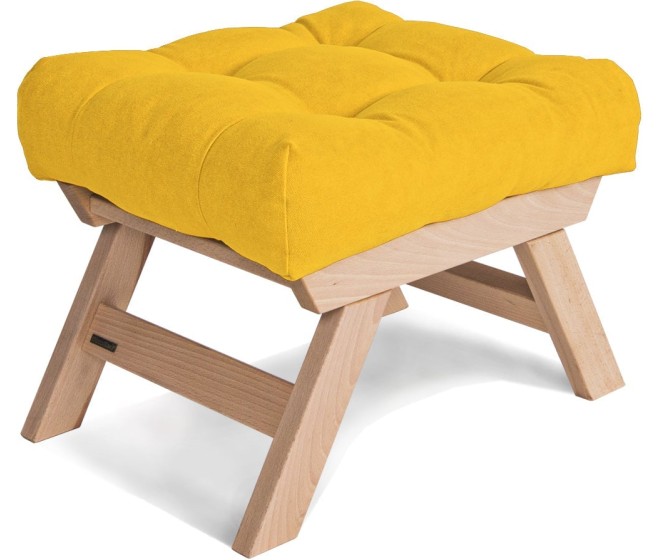 Taburet BREEZIO 01 55 cm z masivu/žlutý