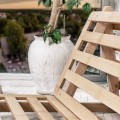 Rozkládací futonové křeslo LAYTI 02 90 cm z masivu/červené