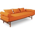 Rozkládací pohovka LE MAR 03 201 cm z masivu/oranžová