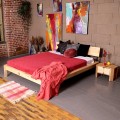 Dvoulůžková postel LOFT 01 160x200 z masivu