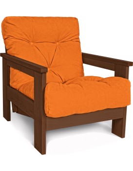 Křeslo MEXICO 03 se sklopným opěradlem z masivu/oranžové