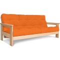 Rozkládací pohovka MEXICO 01 210 cm z masivu/oranžová