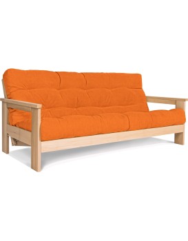 Rozkládací pohovka MEXICO 01 210 cm z masivu/oranžová