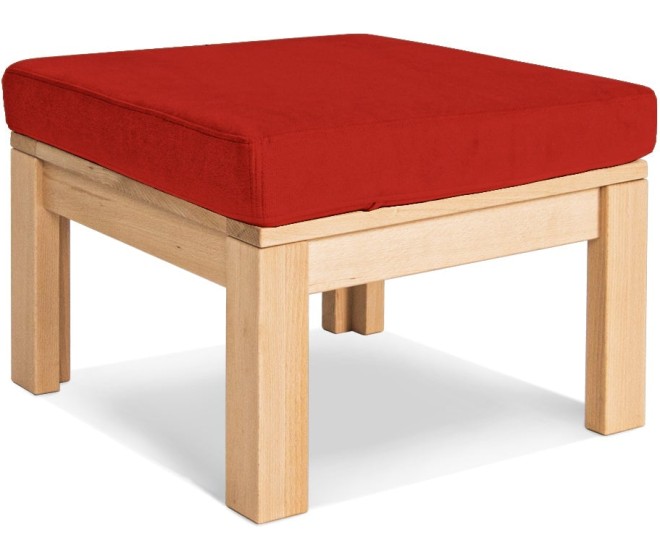 Taburet MEXICO 01 51 cm z masivu/červený