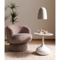 Odkládací stolek Salo B 50 cm bílý/bílý mramor