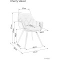 Jídelní křeslo Cherry Velvet cappuccino
