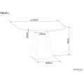 Kulatý jídelní stůl Angel 120 cm dub přírodní/černý
