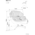 Otočné křeslo Betty hořčicové