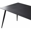 Jídelní stůl Rion 130 cm keramika černý mramor/černý