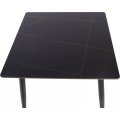 Jídelní stůl Rion 130 cm keramika černý mramor/černý