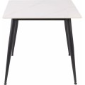 Jídelní stůl Rion 80 cm keramika bílý mramor/černý