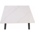 Jídelní stůl Rion 80 cm keramika bílý mramor/černý
