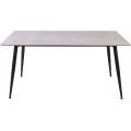 Jídelní stůl Rion 130 cm keramika šedý mramor/černý
