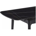 Jídelní rozkládací stůl Sento 120/180 cm keramika černý mramor/černý