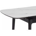 Jídelní rozkládací stůl Sento 120/180 cm keramika bílý mramor/černý