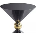 Odkládací stolek Mira 50 cm černý/zlatý