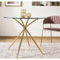 Jídelní stůl Azalia 80 cm čirý/zlatý