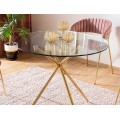 Jídelní stůl Azalia 80 cm čirý/zlatý