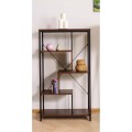 Regál Net B 75 cm ořech tmavý/černý