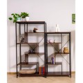 Regál Net A 85 cm ořech tmavý/černý