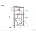 Regál Net A 85 cm ořech tmavý/černý