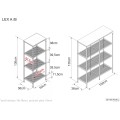 Regál Lex A 50 cm dub přírodní/černý