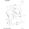 Jídelní křeslo Crown Velvet světle béžové/zlaté