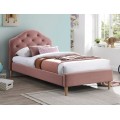 Čalouněná postel Chloe Velvet 90x200 růžová