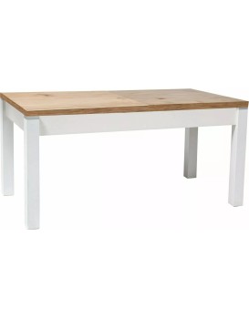 Rozkládací konferenční stolek Kleopatra 124/164 cm dub lancelot/bílý