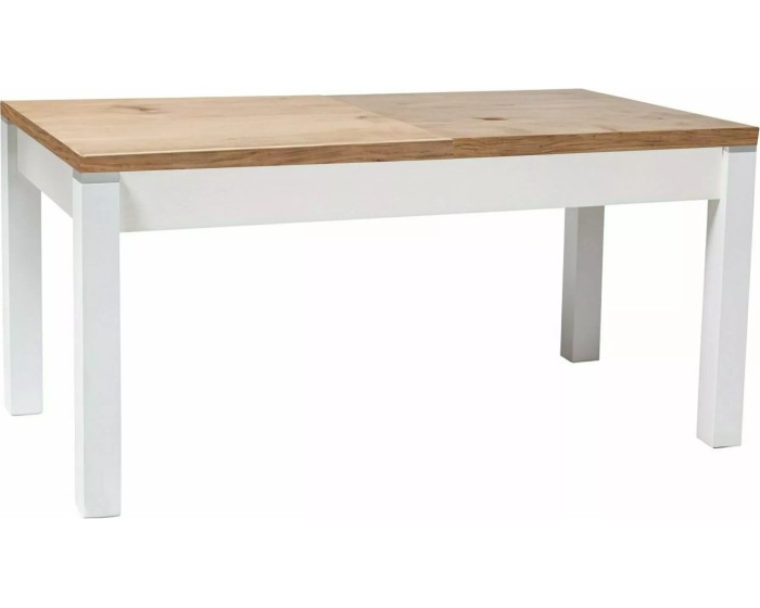 Rozkládací konferenční stolek Kleopatra 124/164 cm dub lancelot/bílý