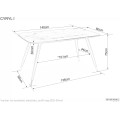 Jídelní stůl Cyryl 140 cm černý